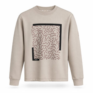 Studio X Abstract Graphic Crewneck Sweatshirt - Stone