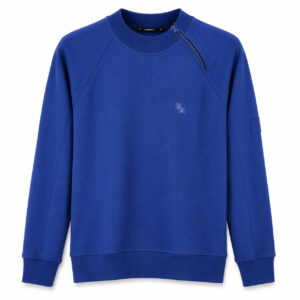 Studio X Asymmetric-Zip Raglan Sweatshirt - Royal Blue
