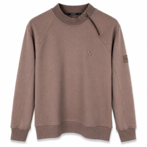 Studio X Asymmetric-Zip Raglan Sweatshirt - Taupe