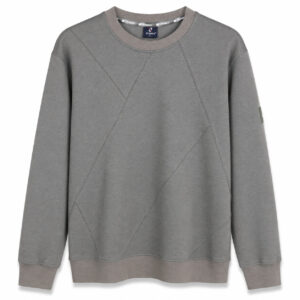 Studio X Geometric-Seam Crewneck Sweatshirt - Grey