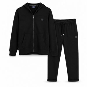 Studio X Black Zip-Hoodie & Straight-Leg Tracksuit